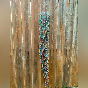 Beaded Spiral Chandelier 4 ft+ Handmade Bohemian Czech Glass Sun Catcher Mobile